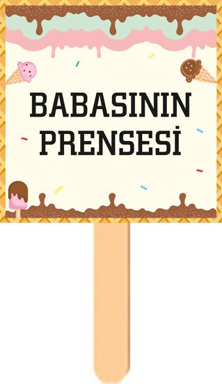 Dondurma Temalı Konuşma Balonu 4