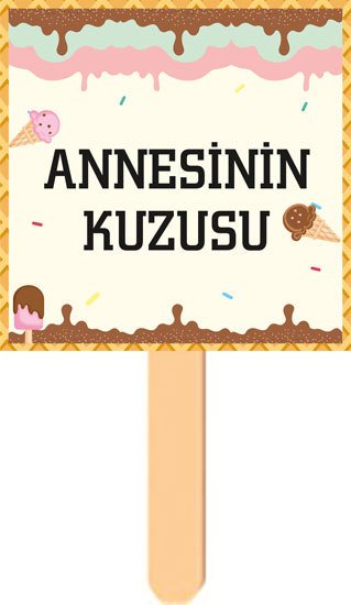 Dondurma Temalı Konuşma Balonu 6
