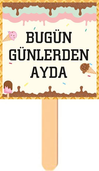 Dondurma Temalı Konuşma Balonu 8