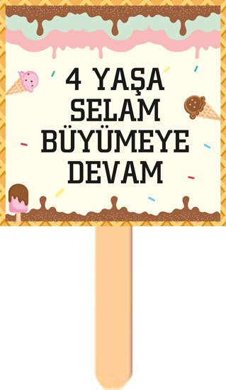 Dondurma Temalı Konuşma Balonu 10