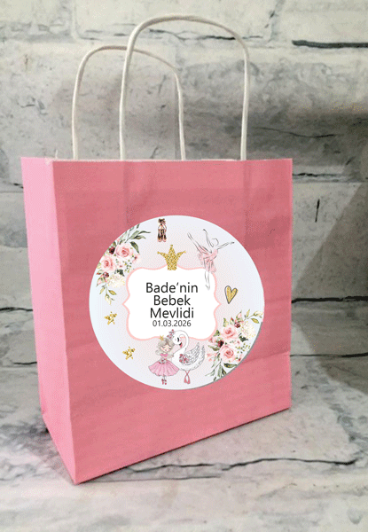 Balerin Bebek Mevlidi Hediyelik Çanta 6 Adet