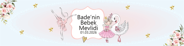 Balerin Bebek Mevlidi Peçete Sargısı 6 Adet