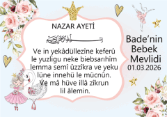 Balerin Bebek Mevlidi Magnet 6 Adet