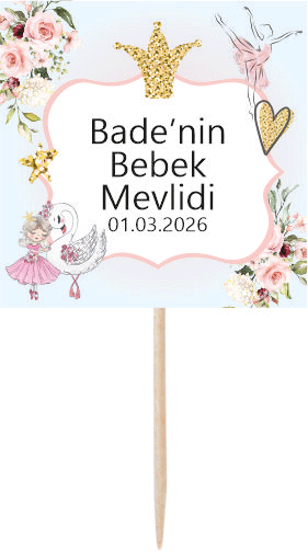 Balerin Bebek Mevlidi Küçük Kürdan Süs 6 Adet