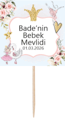 Balerin Bebek Mevlidi Küçük Kürdan Süs 6 Adet