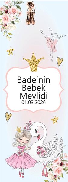 Balerin Bebek Mevlidi Kitap Ayracı 6 Adet