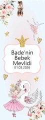 Balerin Bebek Mevlidi Kitap Ayracı 6 Adet