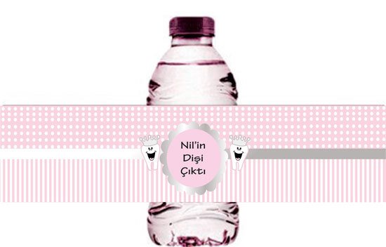 Diş Buğdayı Kız Kişiye Özel Su Şişesi Sargısı 6 Adet