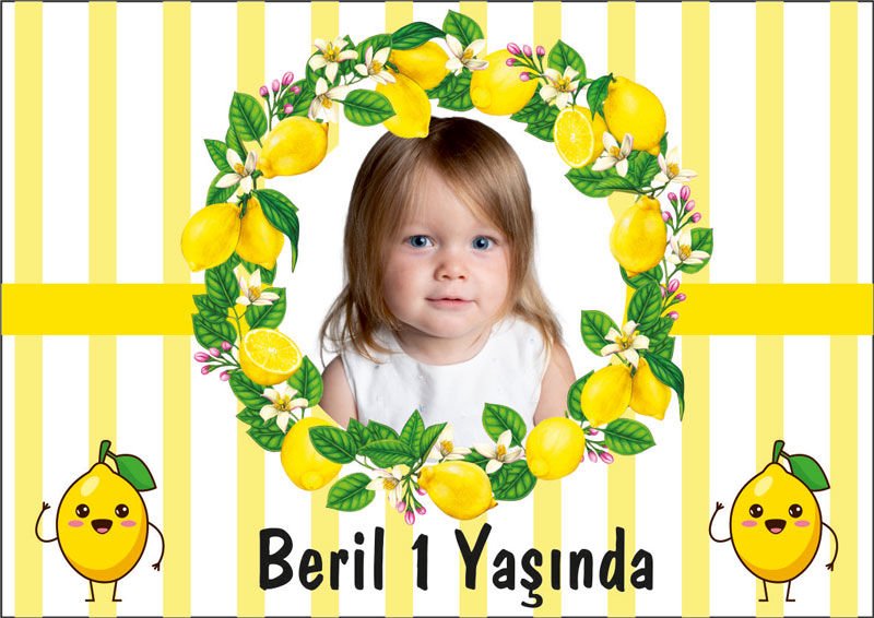 Limon Temalı Kişiye Özel Magnet 10 Adet