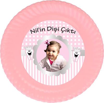 Diş Buğdayı Kız Kişiye Özel Tabak 6 Adet