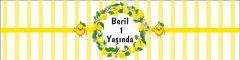 Limon Temalı Kişiye Özel Peçete Sargısı 6 Adet