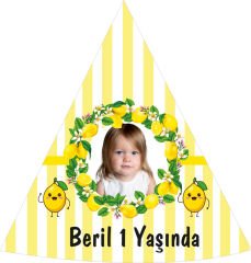 Limon Temalı Kişiye Özel Şapka 6 Adet