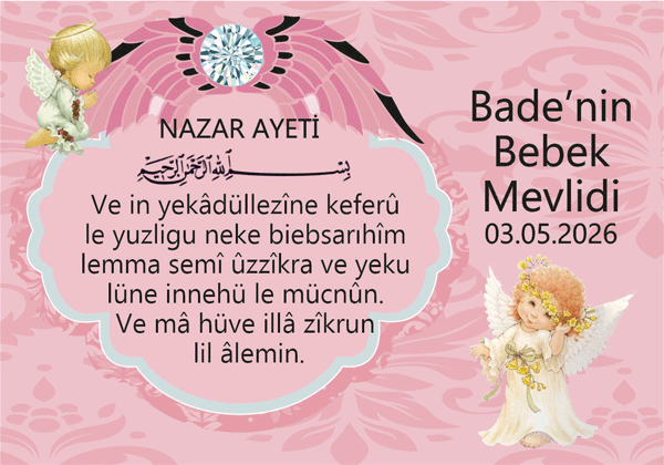 Melek Bebek Mevlidi Magnet 6 Adet