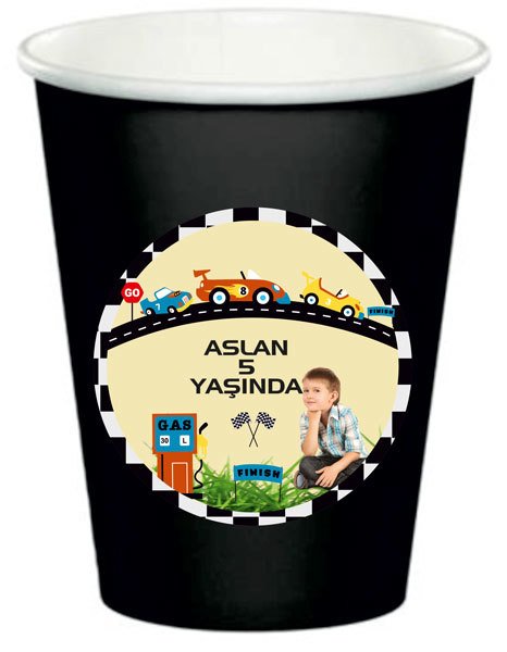 Ralli Yarışı Temalı Kişiye Özel Bardak 6 Adet
