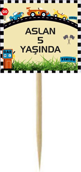 Ralli Yarışı Temalı Kişiye Özel Kürdan 12 Adet