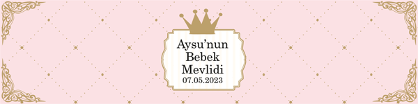 Prenses Bebek Mevlidi Peçete Sargısı 6 Adet