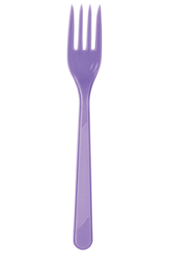 Lila Plastik Çatal 25 Adet