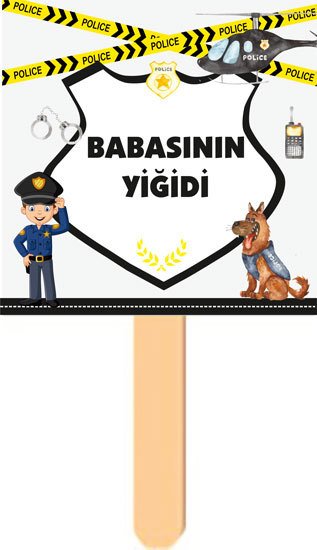 Polis Temalı Kişiye Özel Konuşma Balonu 3