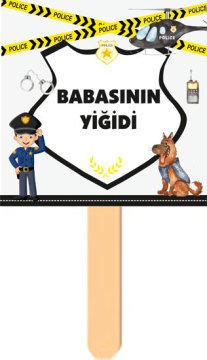 Polis Temalı Kişiye Özel Konuşma Balonu 3