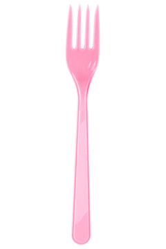 Pembe Plastik Çatal 25 Adet