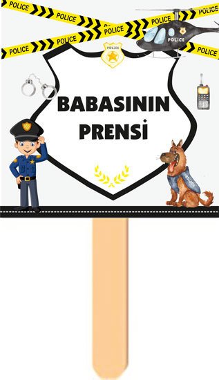 Polis Temalı Kişiye Özel Konuşma Balonu 6