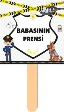Polis Temalı Kişiye Özel Konuşma Balonu 6