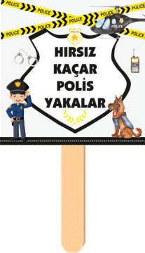 Polis Temalı Kişiye Özel Konuşma Balonu 14