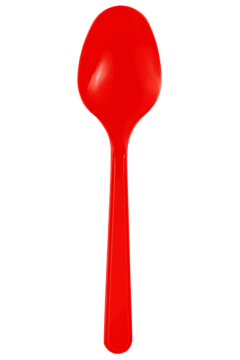 Kırmızı Plastik Kaşık 25 Adet