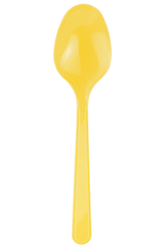 Sarı Plastik Kaşık 25 Adet
