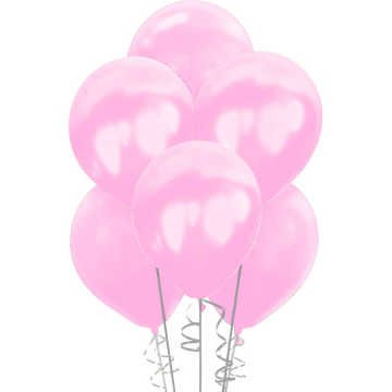 Metalik Pembe Balon 10 Adet