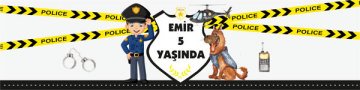 Polis Temalı Kişiye Özel Peçete Sargısı 6 Adet