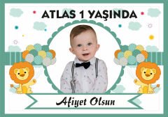 Aslan Temalı Kişiye Özel Amerikan Servisi 6 Adet