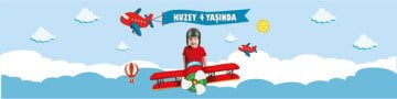 Pilot Temalı Kişiye Özel Peçete Sargısı 6 Adet
