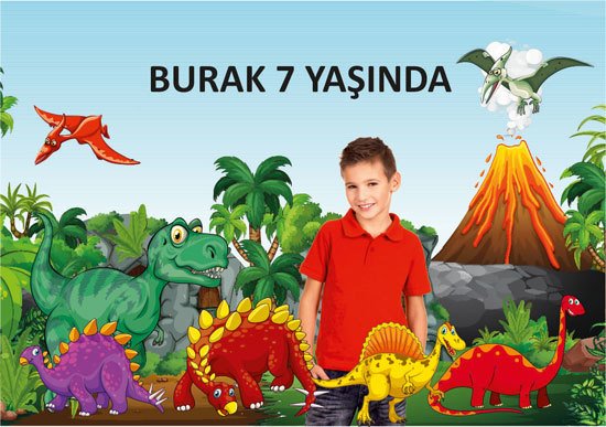 Dinazor Temalı Kişiye Özel Magnet 10 Adet