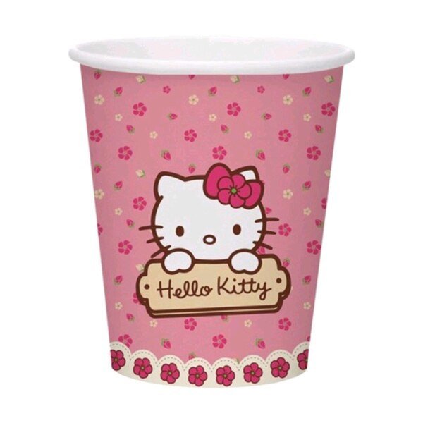 Hello Kitty Temalı Bardak 8 Adet