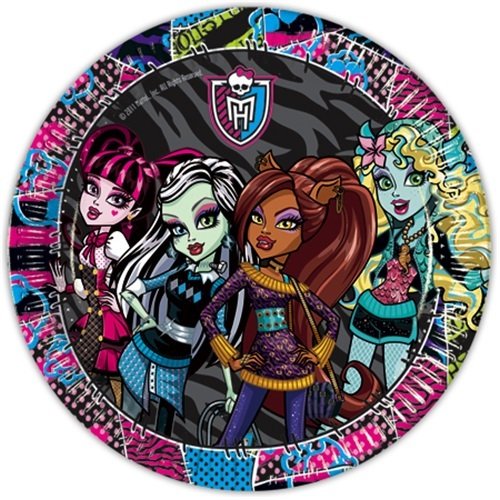 Monster High Temalı Tabak 8 Adet