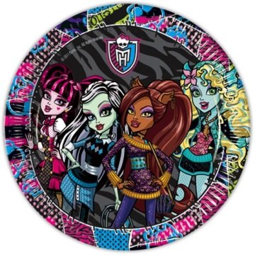 Monster High Temalı Tabak 8 Adet