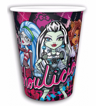 Monster High Temalı Bardak 8 Adet