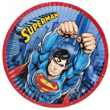 Superman Temalı Tabak 8 Adet