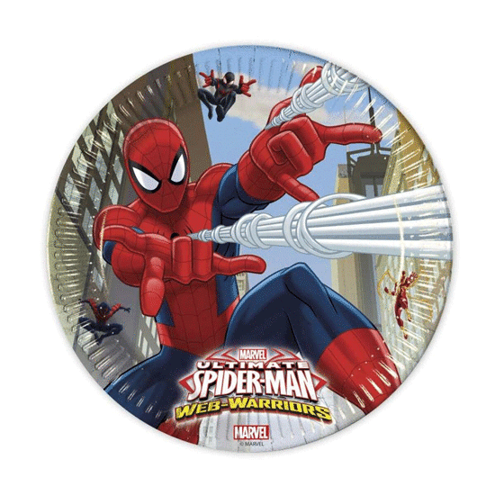 Spiderman Temalı Tabak 8 Adet