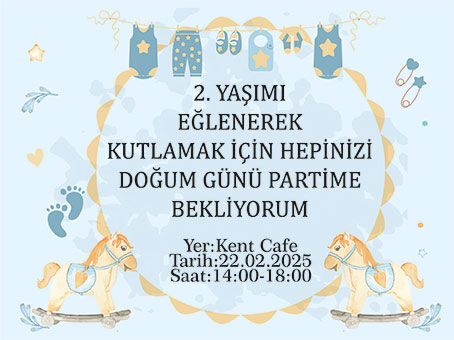 Atlı Karınca Doğumgünü Davetiye 6 Adet