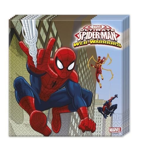 Spiderman Temalı Peçete 16 Adet