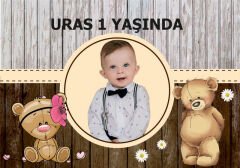 Ayıcık 2 Temalı Kişiye Özel Magnet 10 Adet