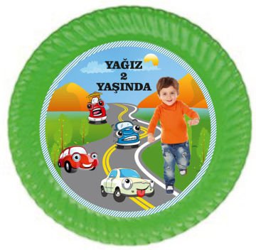 Vos Vos Temalı Kişiye Özel Tabak 1  6 Adet
