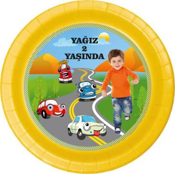 Vos Vos Temalı Kişiye Özel Tabak 2  6 Adet