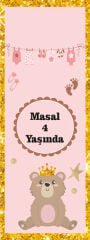 Ayıcık 2 Doğum Günü Hediyelik Kitap Ayracı 6 Adet