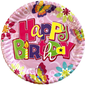 Happy Birthday Temalı Tabak 8 Adet