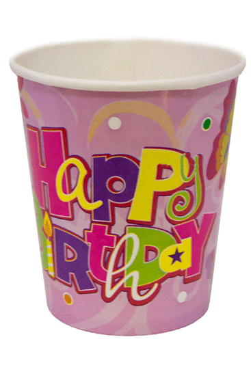 Happy Birthday Temalı Bardak 8 Adet