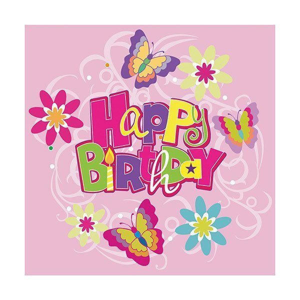 Happy Birthday Temalı Peçete 16 Adet