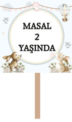 Tavşan Doğum Günü El Pankartı 2